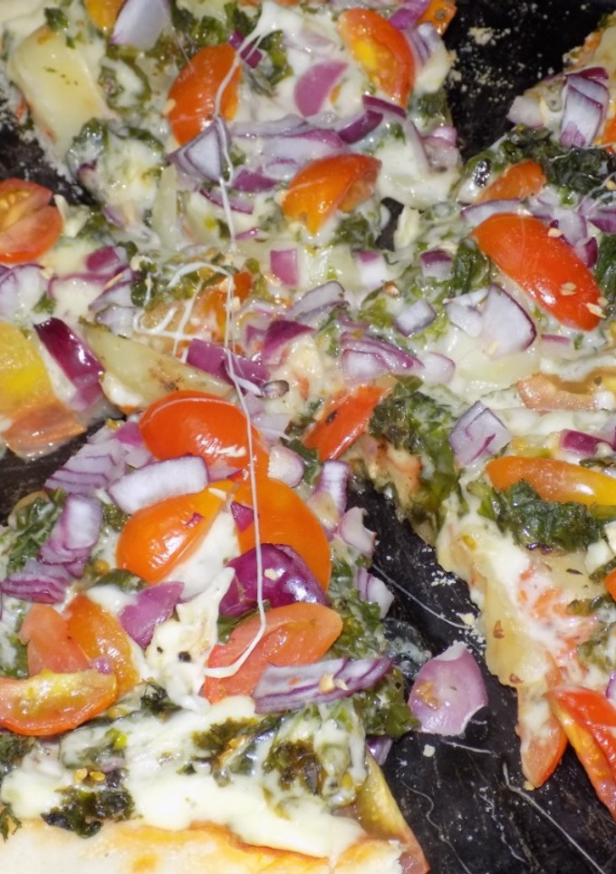 Una foto de Pizza con papa