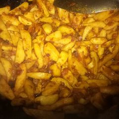 A picture of Arbi ki sabji.