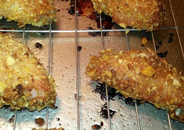 Simple Way to Make Ultimate Cereal coated baked chicken