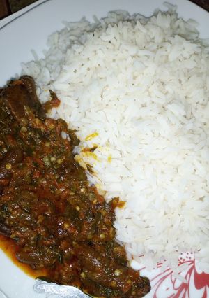 A picture of Ugwu stew.