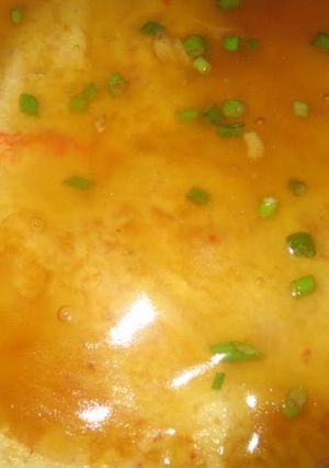 A picture of Seafood Delight! Fluffy and Juicy Crab Omelette.