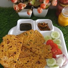 A picture of Missi roti - taste of Punjab.