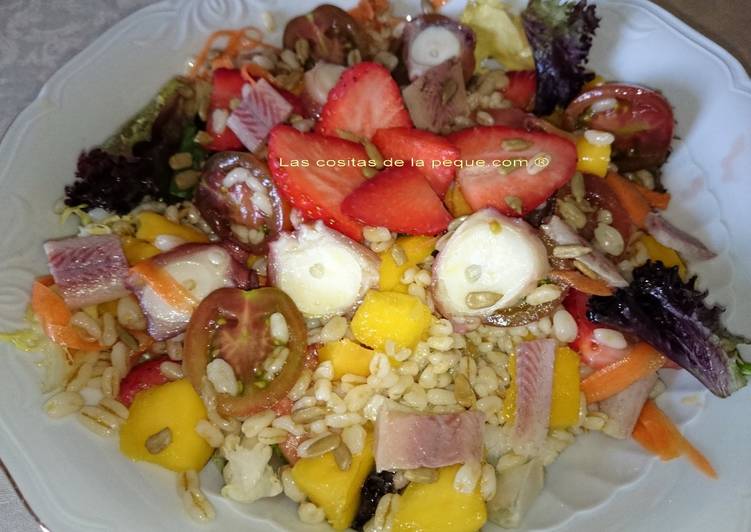 Ensalada libanesa(Tabule) con pescado