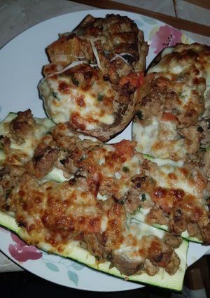 Töltött cukkini és padlizsán recept fotója