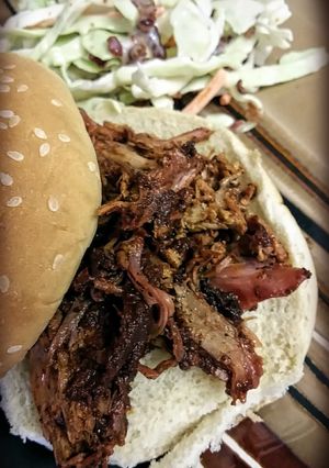 A picture of T'Jim's Butt-Struttin Pulled Pork.