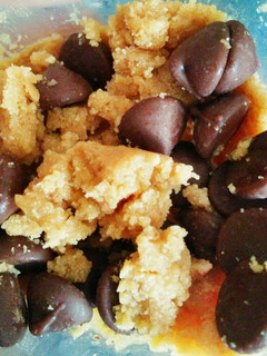 A picture of Healthy Peanut Butter Chocolate Chip Cookie Dough.