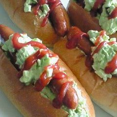A picture of Avocado Hot Dog for Brunch.