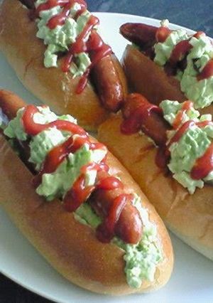 A picture of Avocado Hot Dog for Brunch.