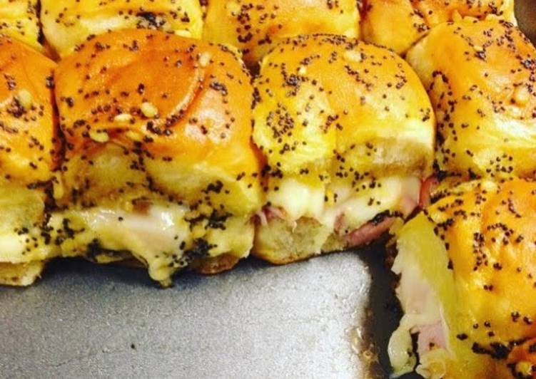 Recipe of Perfect Poppyseed Ham and Cheese Sandwich Rolls/Sliders