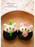 Japanese Doll Festival Bear Hina Dolls for Bento