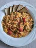 Dahl di Lenticchie Rosse con Tofu Marinato in 20'
