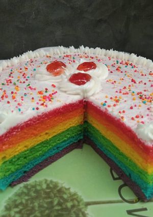 Foto resep Rainbow cake