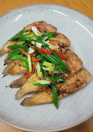澎湖海味輕鬆做，乾煎香酥紅新娘 的食譜成品照片