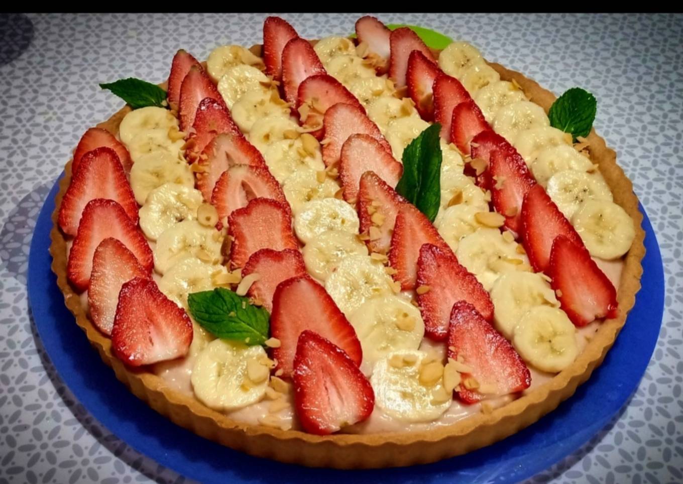 Tarte aux fraises et banane