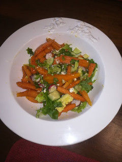 A picture of Roasted carrot salad.
