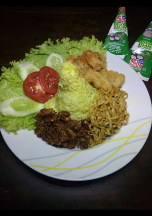Foto resep Nasi Kuning Dan Orek Tempe