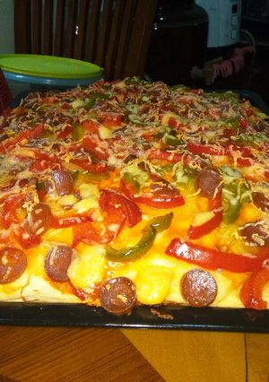 Foto resep Pizza panggang berlapis