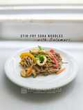 Stir-fry Soba Noodles with Calamari