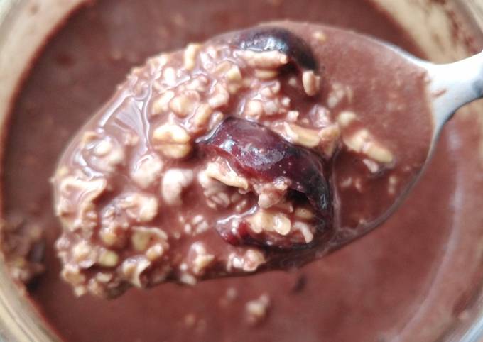 Easiest Way to Prepare Super Quick Homemade Vickys Cherry &amp; Chocolate Overnight Oats, GF DF EF SF NF