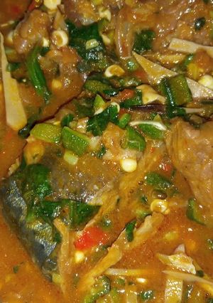 A picture of Ukpaka soup.
