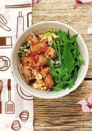 Hình của món Bún Chả Ram (Bún Chả Giò).