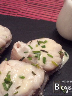 Una foto de Rape en salsa de queso La Peral