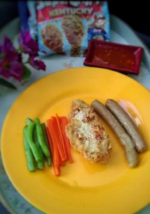 Foto resep Ayam Goreng Tepung Crispy topping Keju Quick Melt