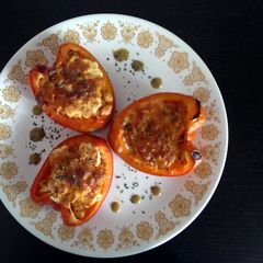 A picture of Stuffed red peppaa.