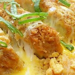 A picture of Pork Cutlet Rice Bowl Using Mentsuyu.