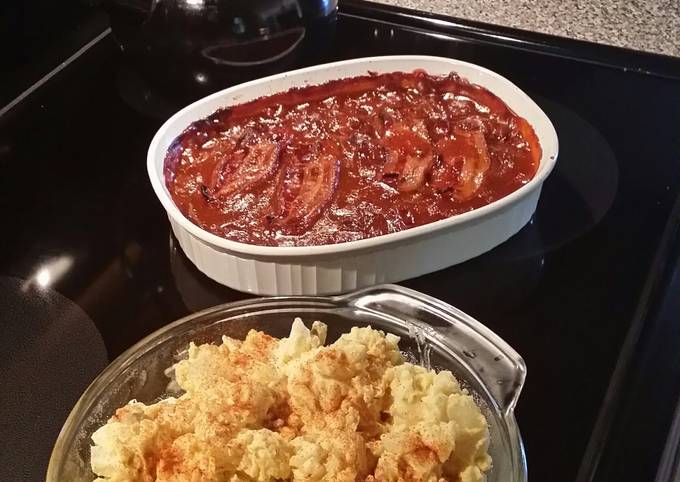 Recipe of Homemade Potatoe Salad and Baked Beans