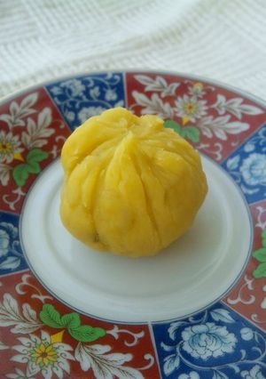 A picture of For Bentos! Sweet Potato Chakin Shibori.