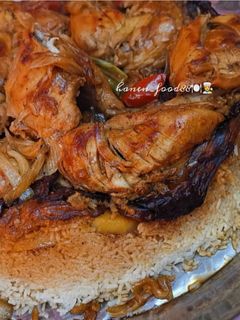 صورة لوصفة مقلوبة الدجاج 😋