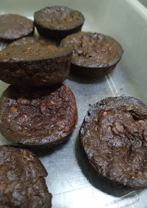 Una foto de Muffins de banana con algarroba