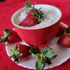 A picture of Strawberry shrikhand.