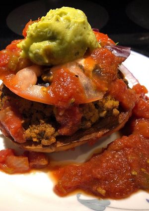 A picture of Open Face Taco Sandwich.
