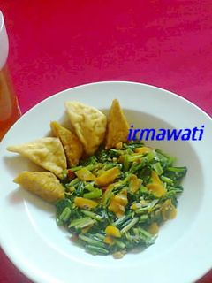 Foto resep Tumis Sawi Hijau-Wortel dan Tahu-Tempe Goreng #srpn5