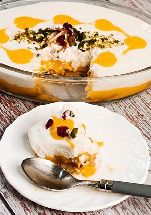 A picture of Mango Trifle Pudding.