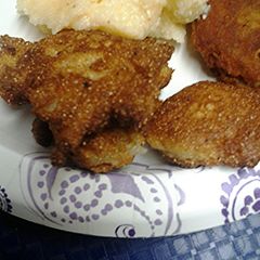 A picture of Hush puppies the way they used to be made.