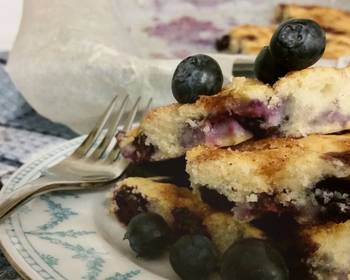 Easy Fast Cooking Simple CrunchyTop Blueberry Cake or Muffins Delicious Nutritious