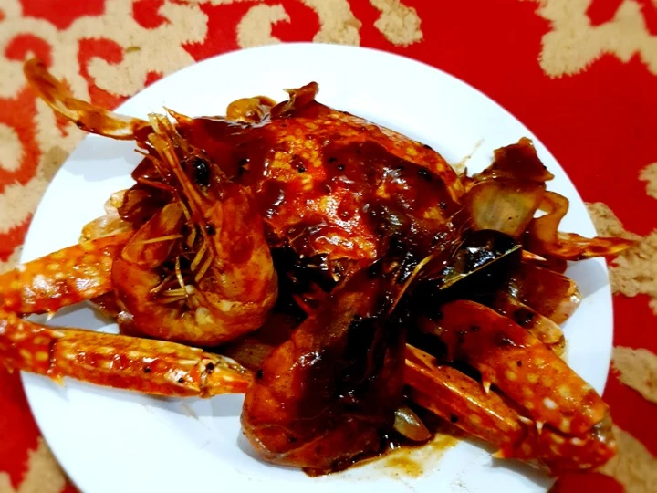 Langkah Gampang Membuat Resep Kepiting udang lada hitam yang Uenak Anti Ribet, Bisa Manjain Lidah