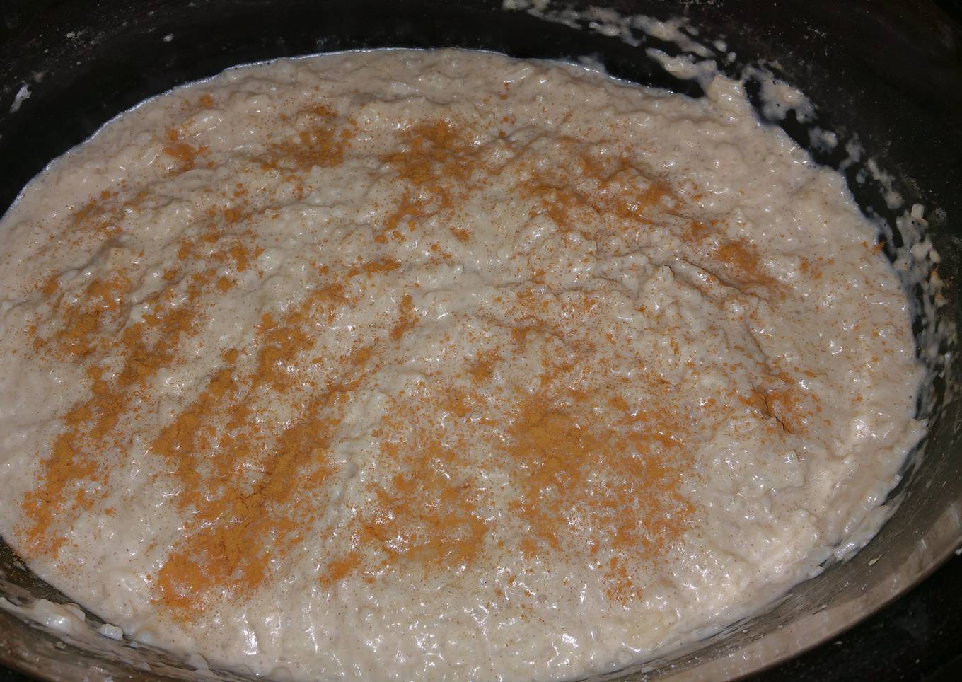 Almond milk rice pudding