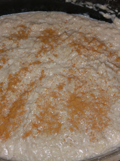 A picture of Almond milk rice pudding.