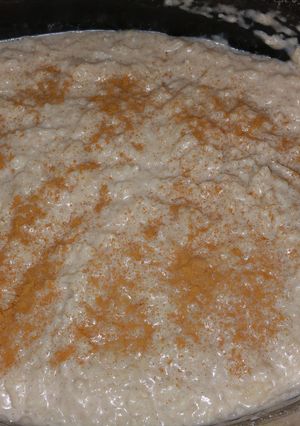 A picture of Almond milk rice pudding.