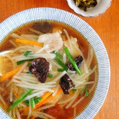 A picture of Yokohama Sanma-men Using Store-Bought Ramen.