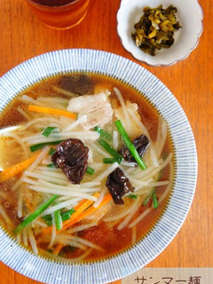 A picture of Yokohama Sanma-men Using Store-Bought Ramen.