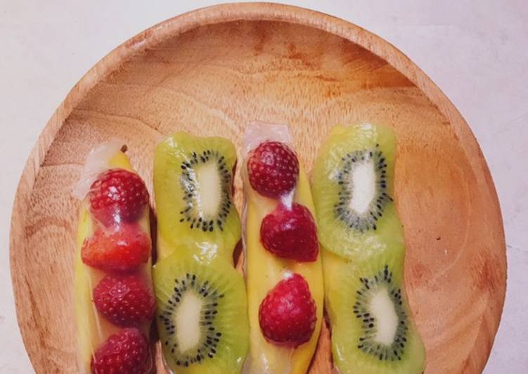 Resep Spring roll fruits yang Enak