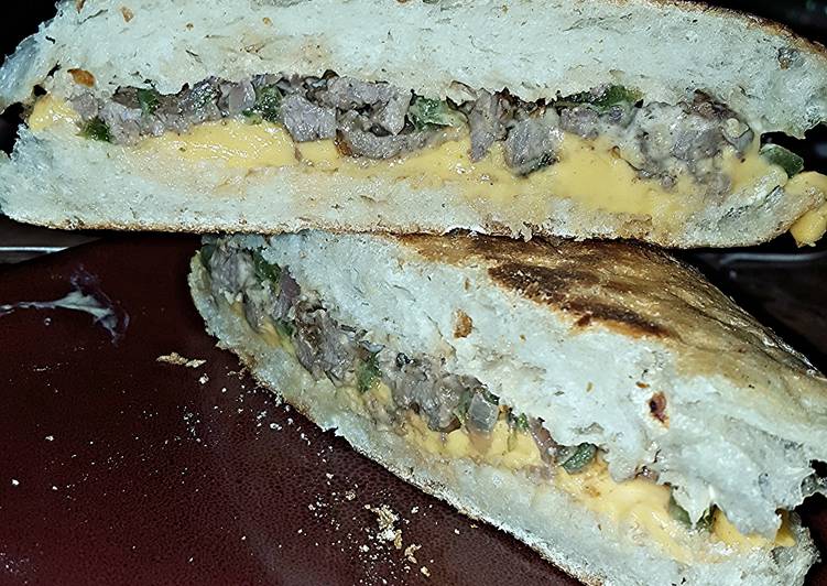 Steps to Prepare Perfect Cheese steak sandwich