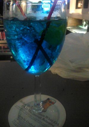 A picture of Stacey "s blue icee.