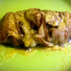 A picture of Triple Bypass- Bacon Cheeseburger Dog.