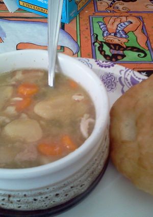 A picture of Mamas Lima Beans Soup (slow cooker).